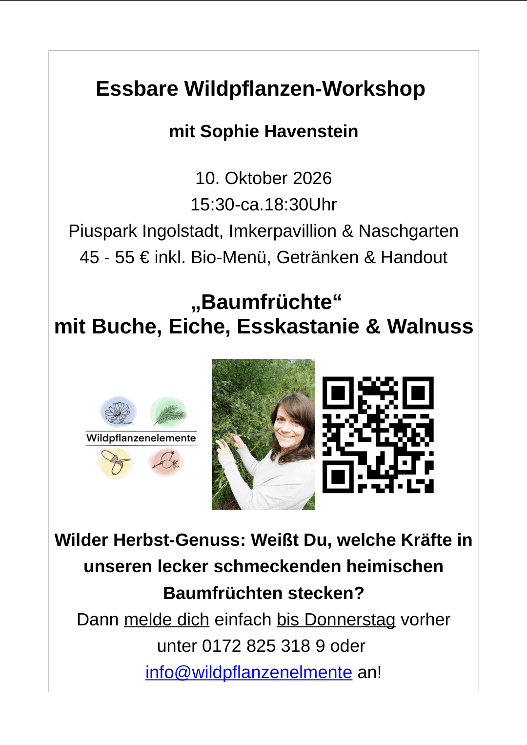 Natur, Genuss, Know-How: Essbare Bäume im Herbst